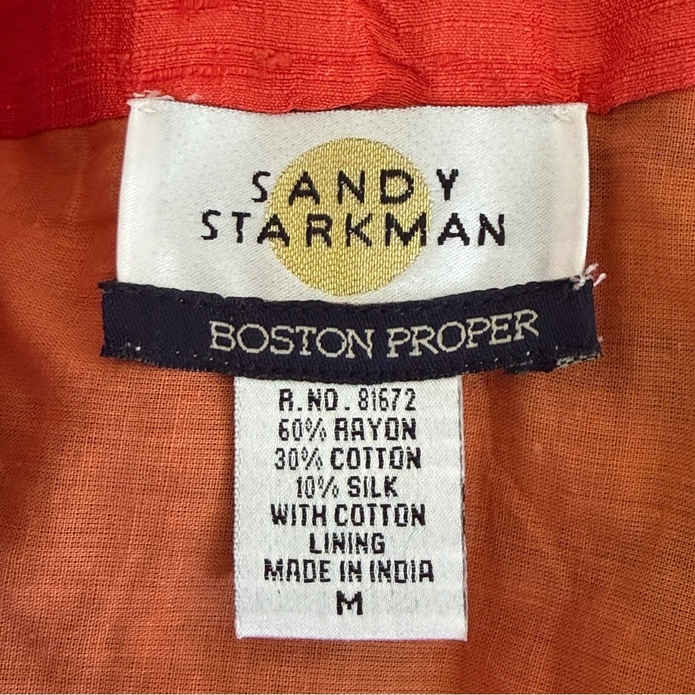 Sandy Starkman Women's Artsy Boho Silk Midi Skirt Art To Wear Size Medium M - Picture 5 of 8